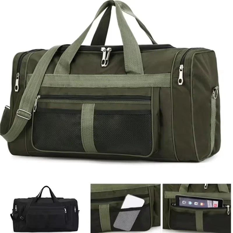 Nylon Travel Duffel Bag Large Capacity Handbag Portable Outdoor Gym Luggage Bag