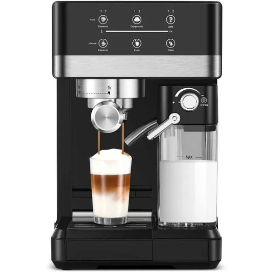 Espresso Machine Cappuccino Latte Coffee Espresso Maker with Auto Milk Frother and Detachable Milk Reservoir