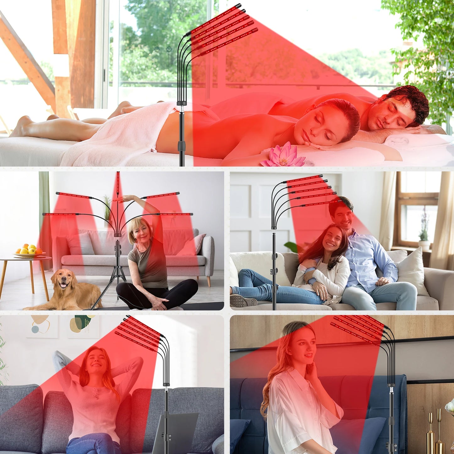 Astarexin Red Light Therapy Lamp With 150 LEDs Stand