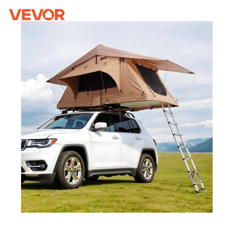 VEVOR Rooftop Tent Hardshell Folding Tent with Telescopic Ladder