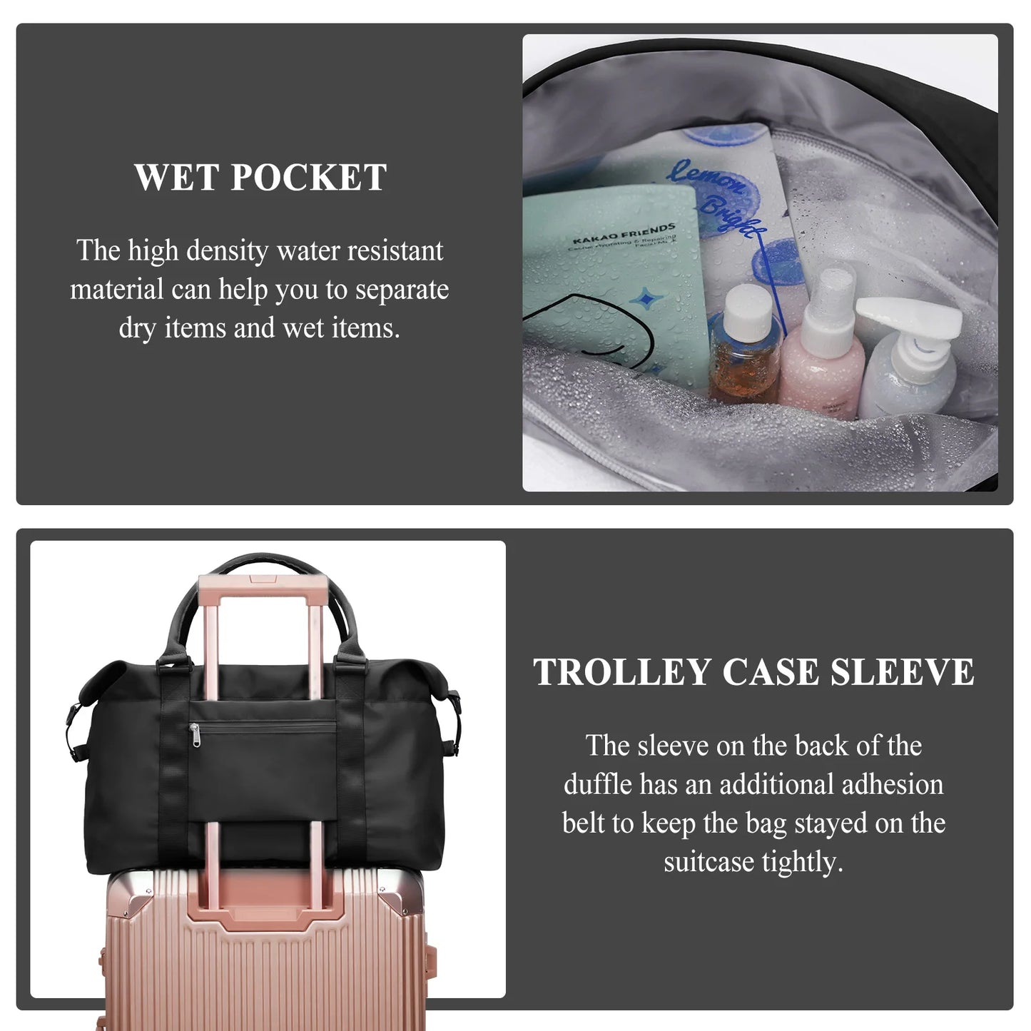 Travel Duffel Bag Weekender Bags for Women Men Carry On