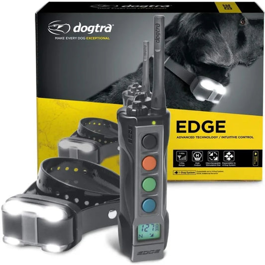 Edge Long Range High-Output 1-Mile Waterproof 4-Dog Expandable E-Collar with LED Receiver