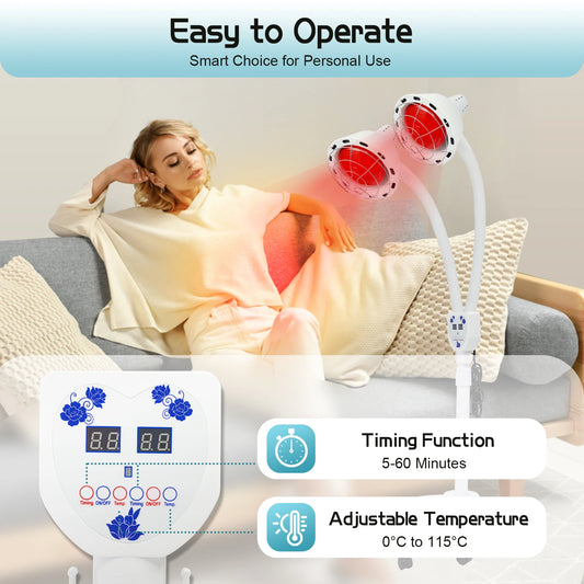 Far Infrared Light Therapy Lamp 275W Rotatable Pain Relief