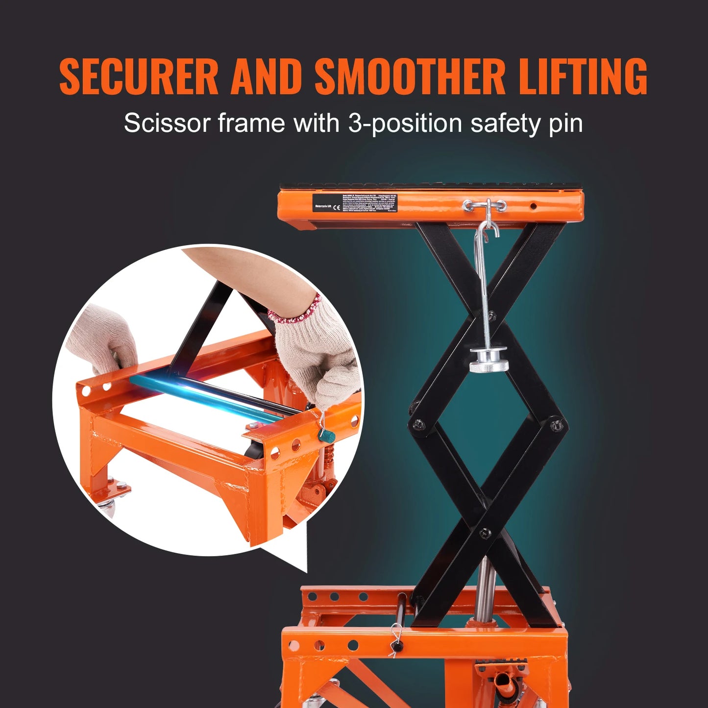 SucceBuy Hydraulic Motorcycle Lift Table Scissor Jack