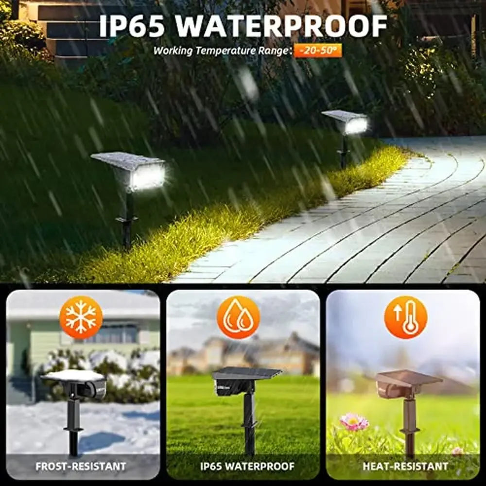Outdoor Solar Spotlights 40 LEDs Waterproof USB Charging