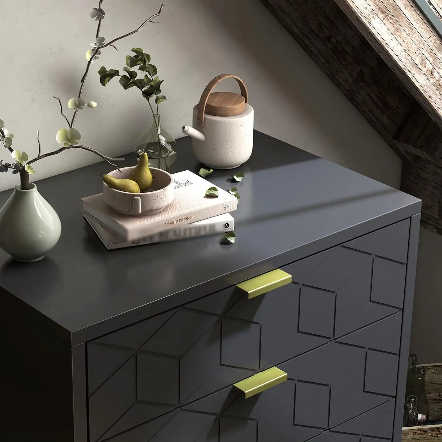 3 Drawer Dresser for Bedroom Modern Chest of Drawers