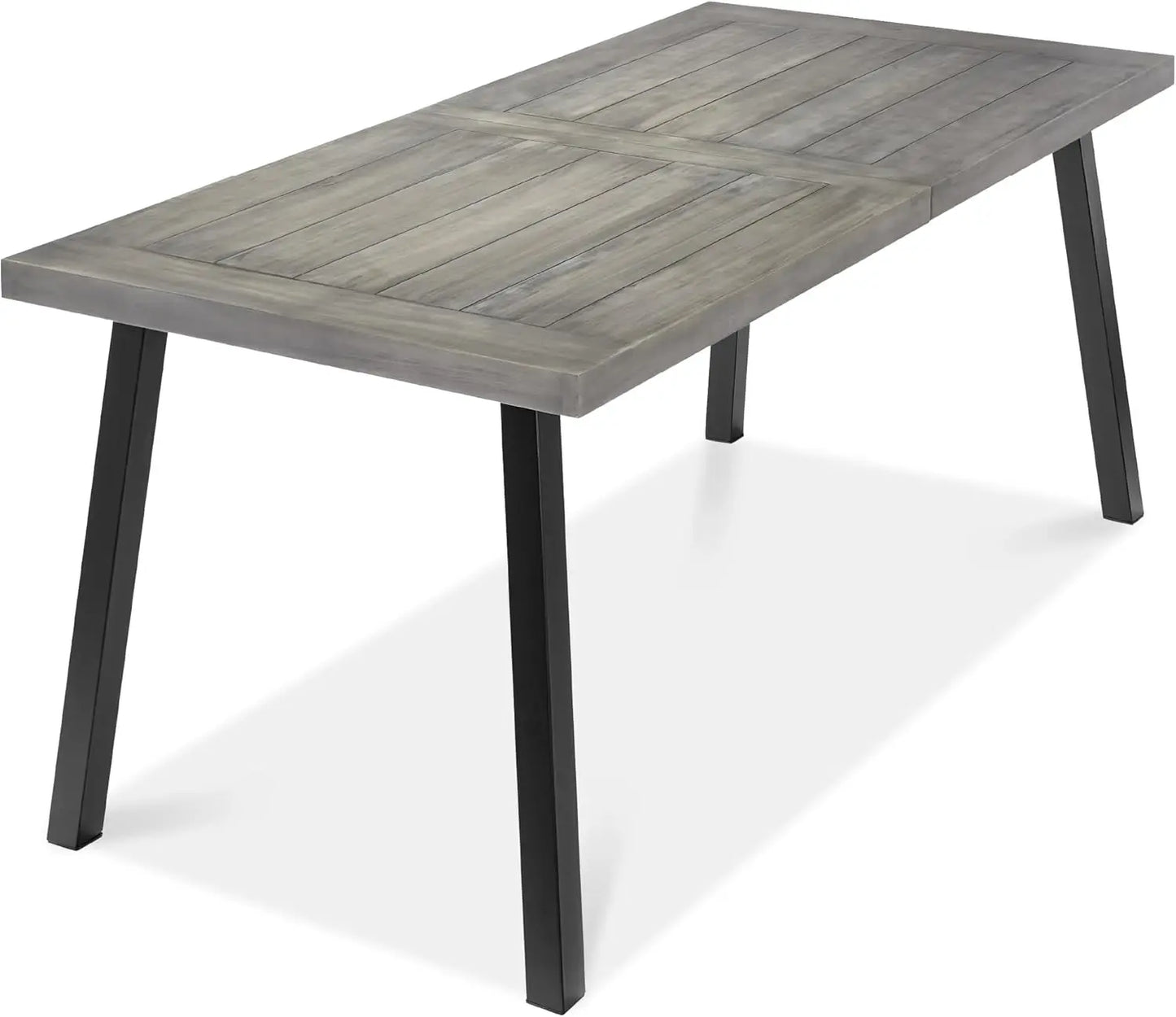 6-Person Indoor Outdoor Acacia Wood Dining Table Set