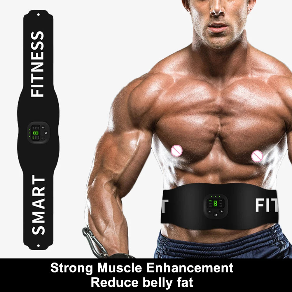 Abs Trainer EMS Abdominal Muscle Stimulator Electric Toning Belt Massager for Waist Belly Weight Loss Fitness Equipment