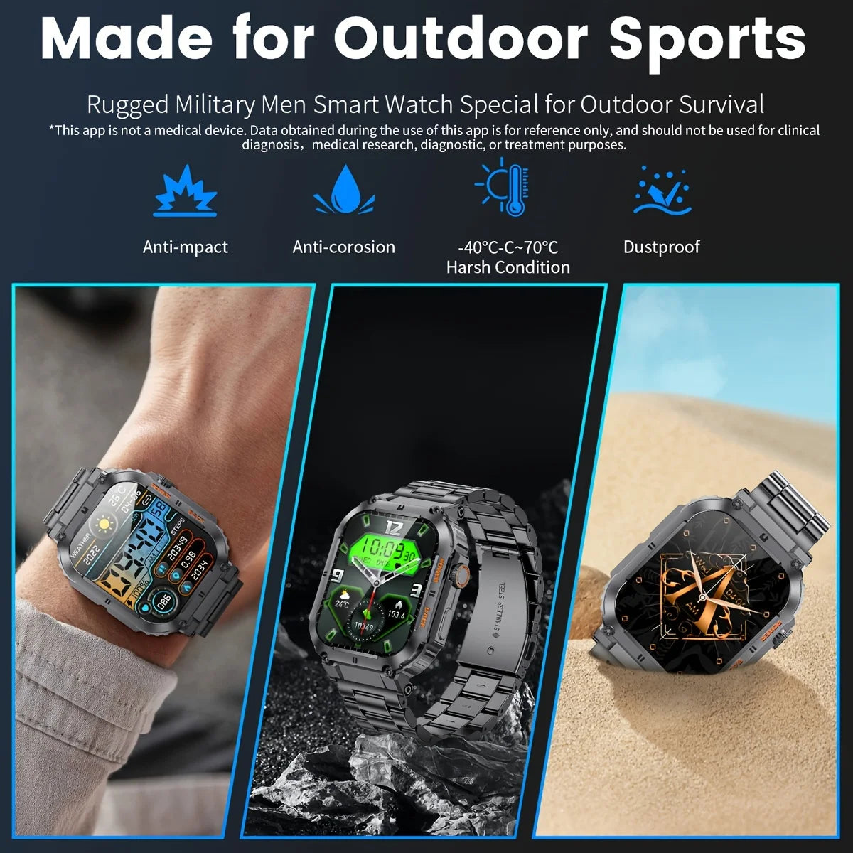 LIGE Bluetooth Call Smart Watch Fitness Tracker For Android iOS