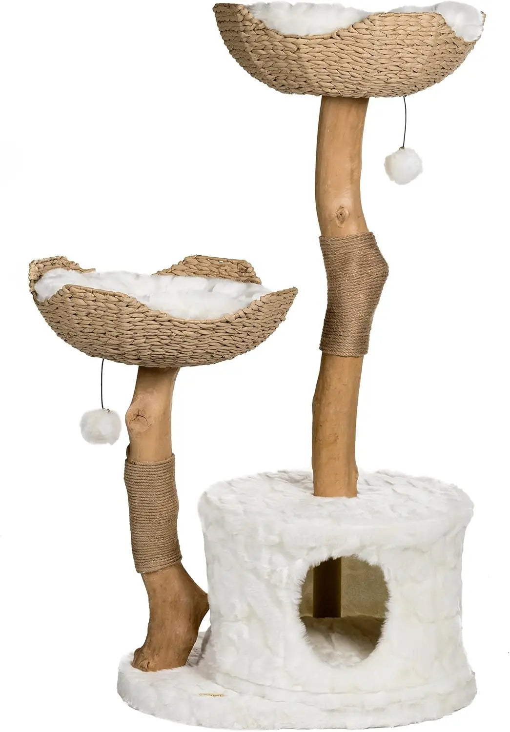 Real Branch Luxury Cat Condo Wood Cat Scratching Tree Design