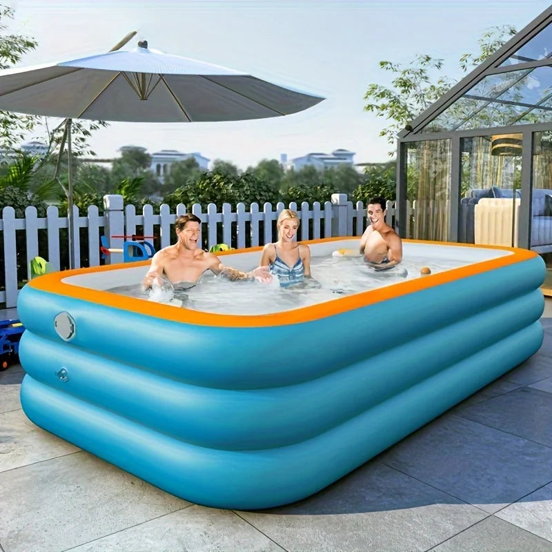 Easy-Setup Inflatable Swimming Pool for Family Fun