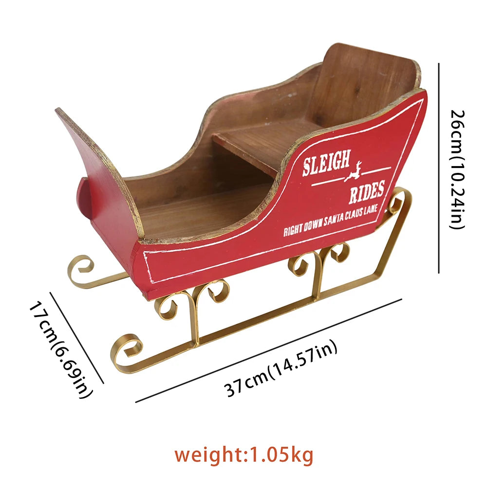 Christmas Craft Supplies Indoor Decoration Red Sledge Sleigh