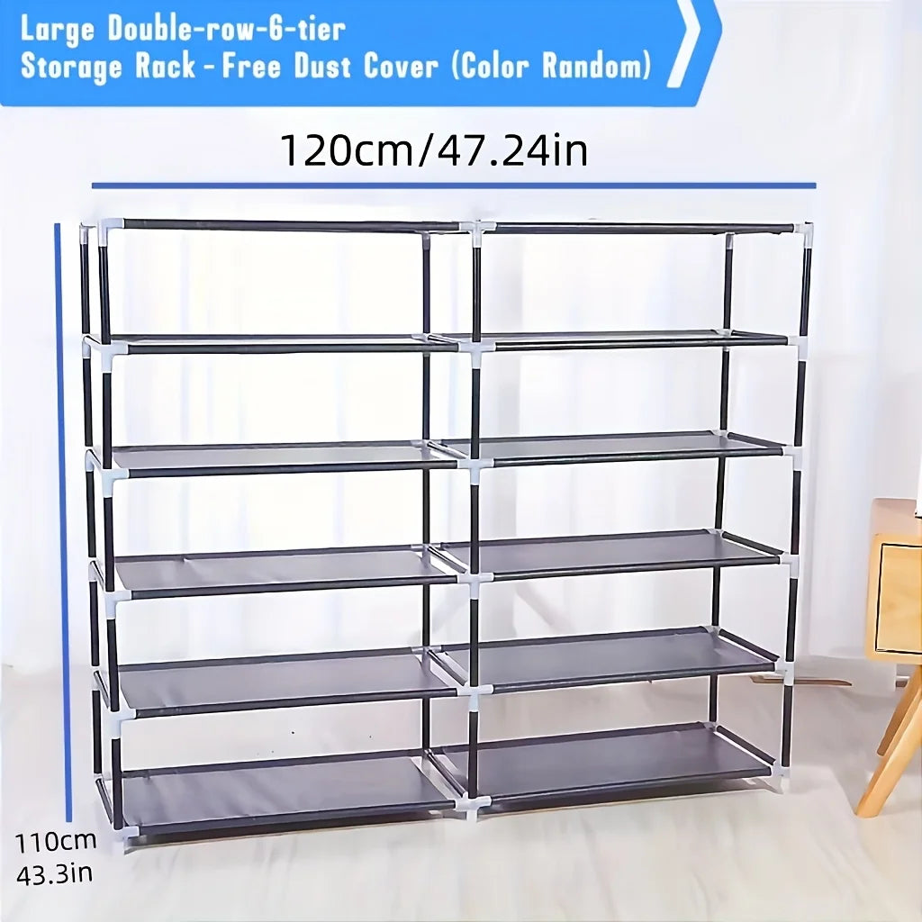 High Concerned Six-Layer Double Row Shoe Rack Dust Cover