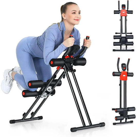 Goplus Foldable Core Abdominal Trainer with LCD Display