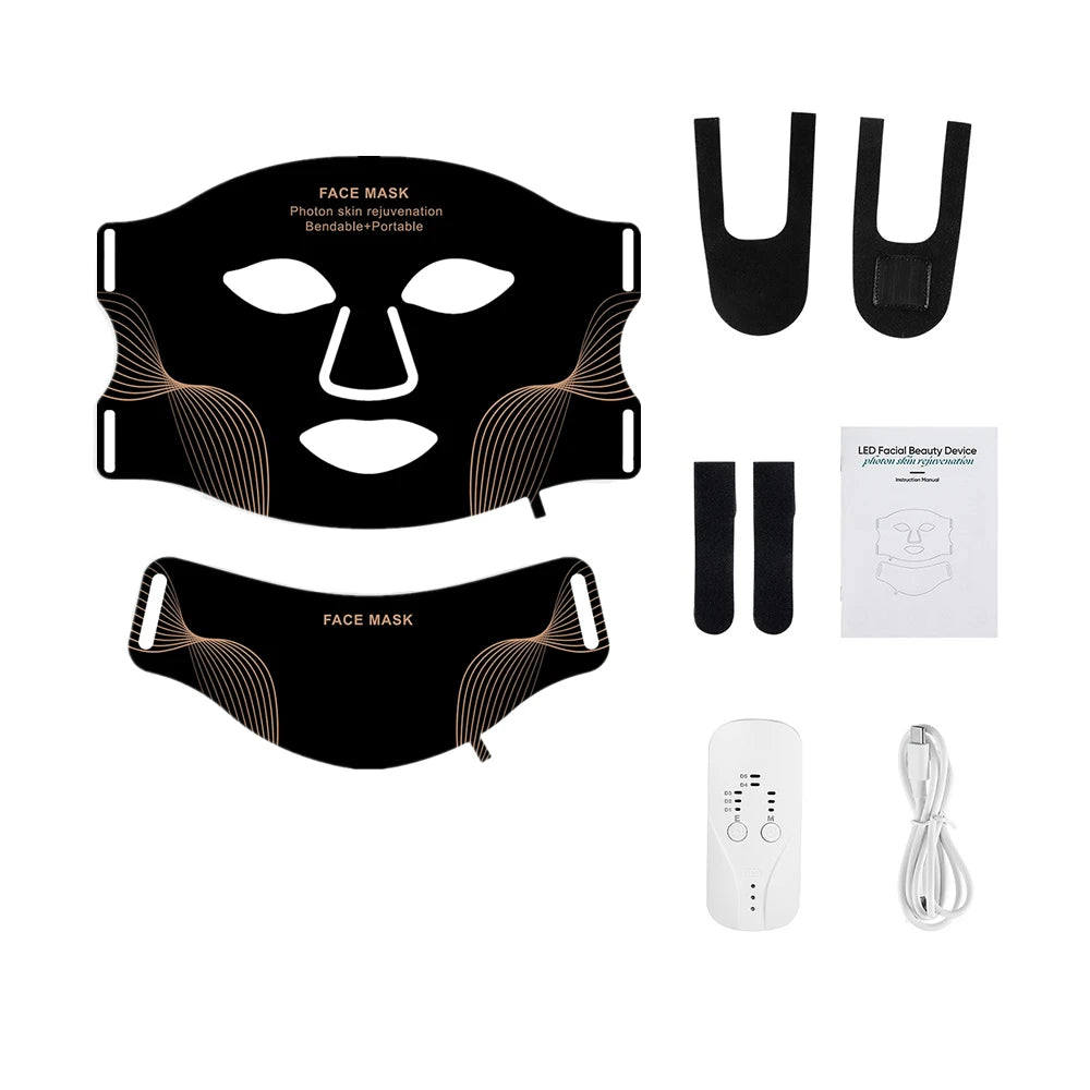 Foreverlily Silicone LED Mask For Facial Rejuvenation With Photon Therapy
