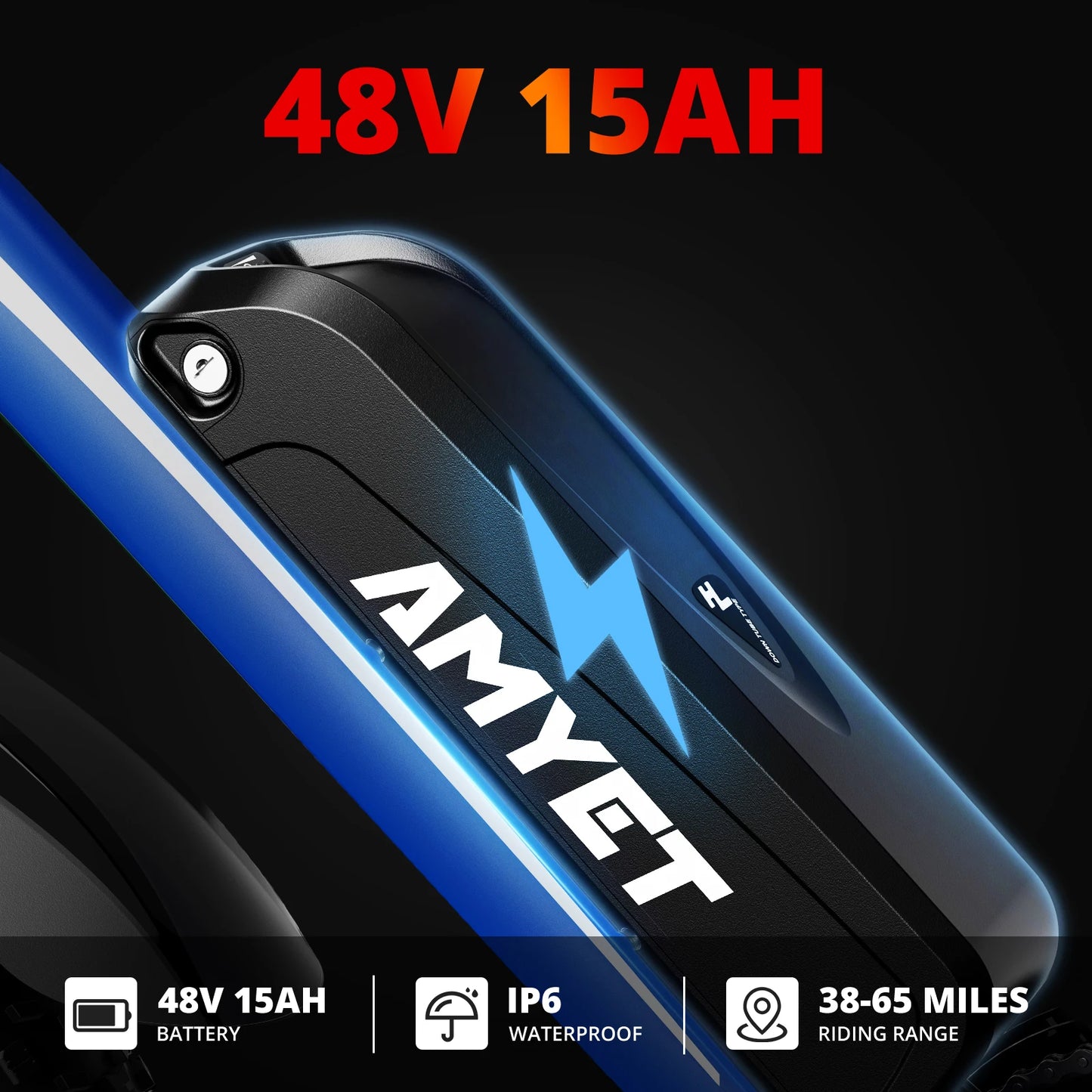 AMYET EB26 Electric Mountain Bike 1500W 28mph Peak