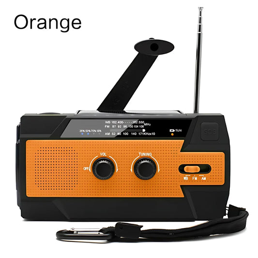 STONEGO FM AM WB Emergency Weather Radio 5000mAh Solar Power Radio