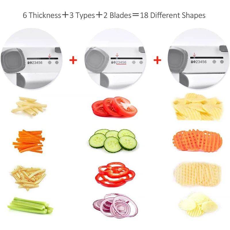 LMETJMA Ultra Sharp Mandoline Slicer Adjustable Thickness