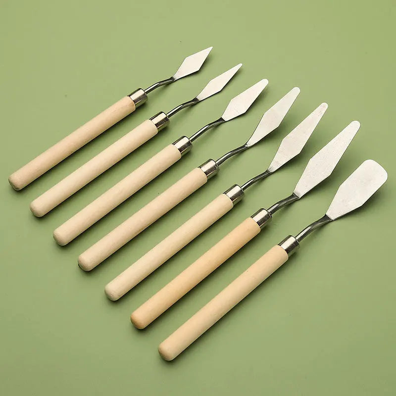 7Pcs/Set Stainless Steel Oil Painting Knives Art Tools