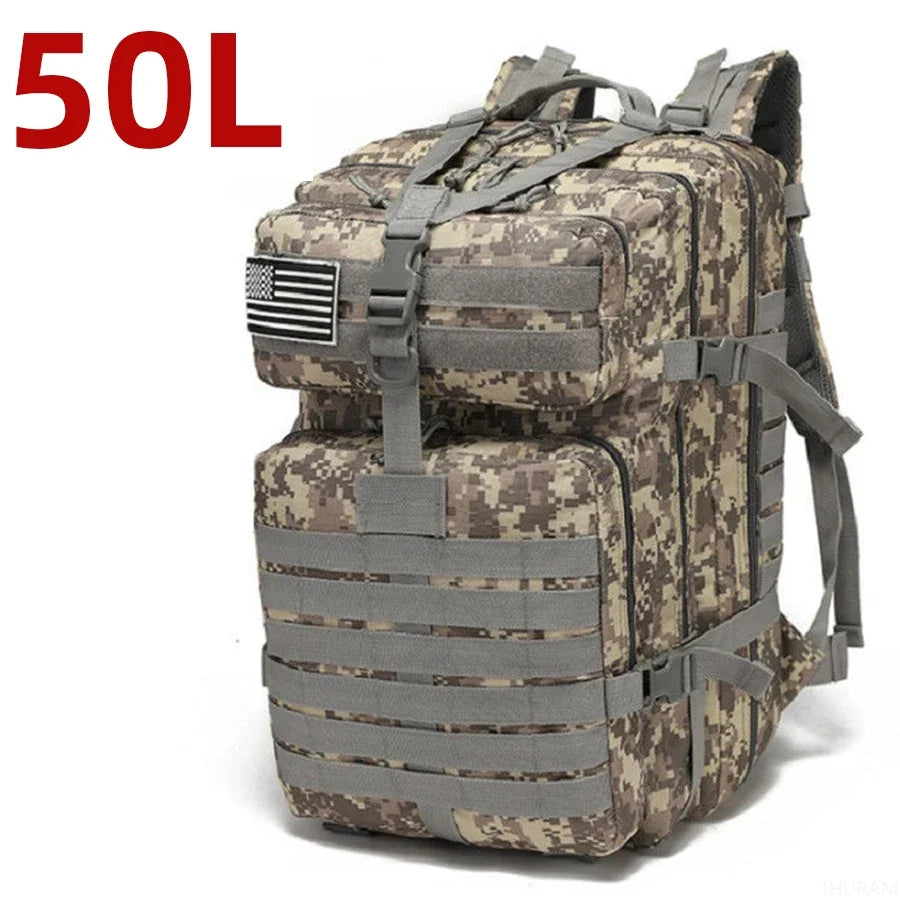 25L/50L 1000D Nylon Waterproof Trekking Fishing Hunting Bag
