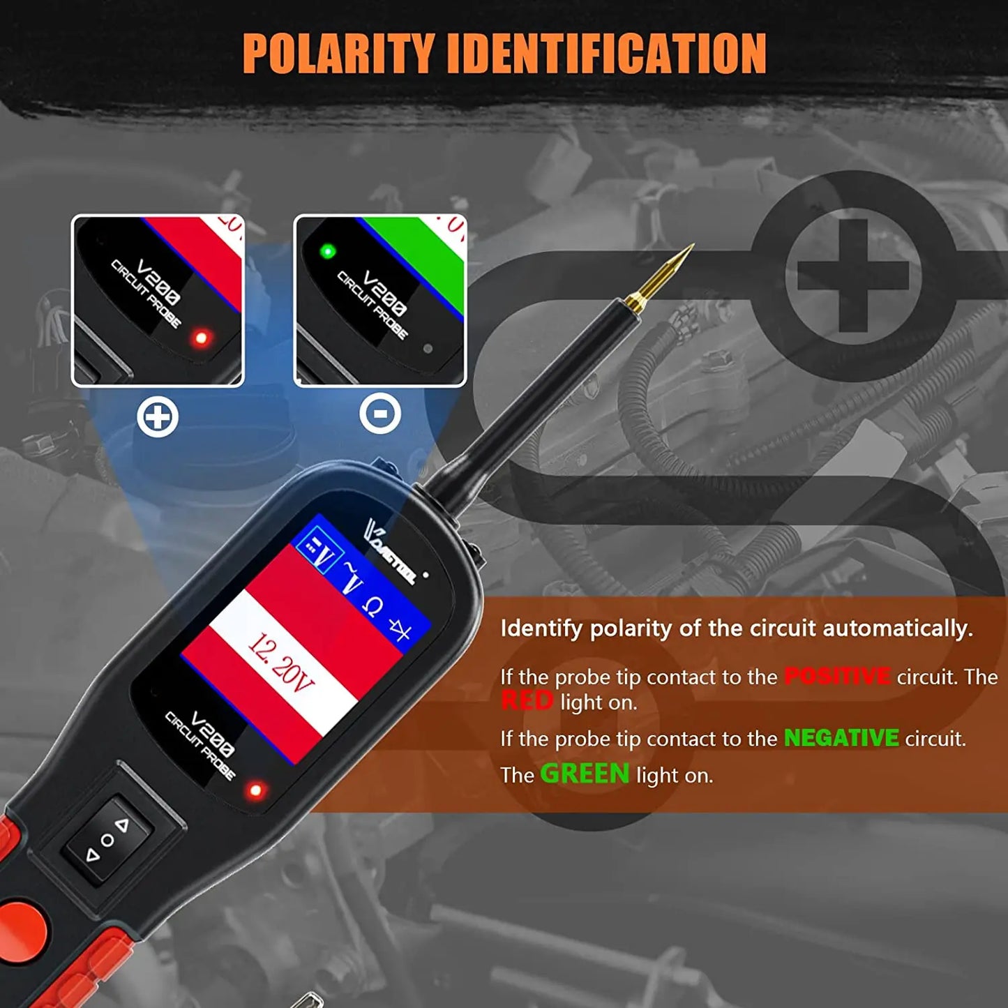 VDIAGTOOL V200 Car Electric Circuit Tester LCD Display Kit