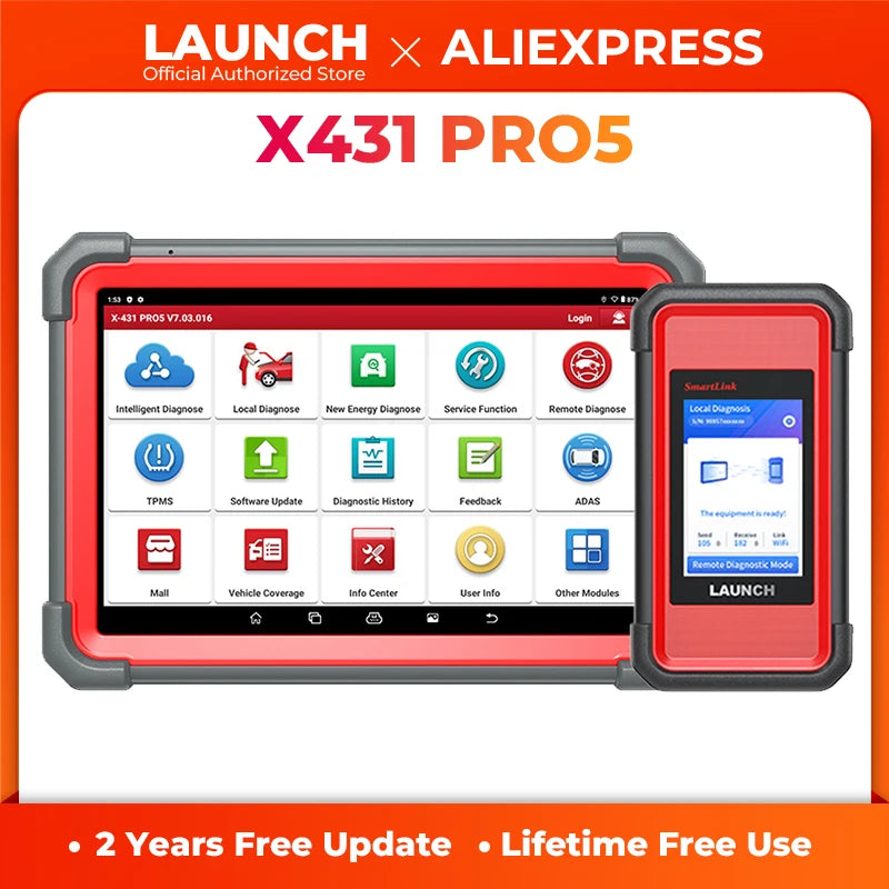 LAUNCH X431 PRO5 SmartLink J2534 OBD2 Car Diagnostic Tool