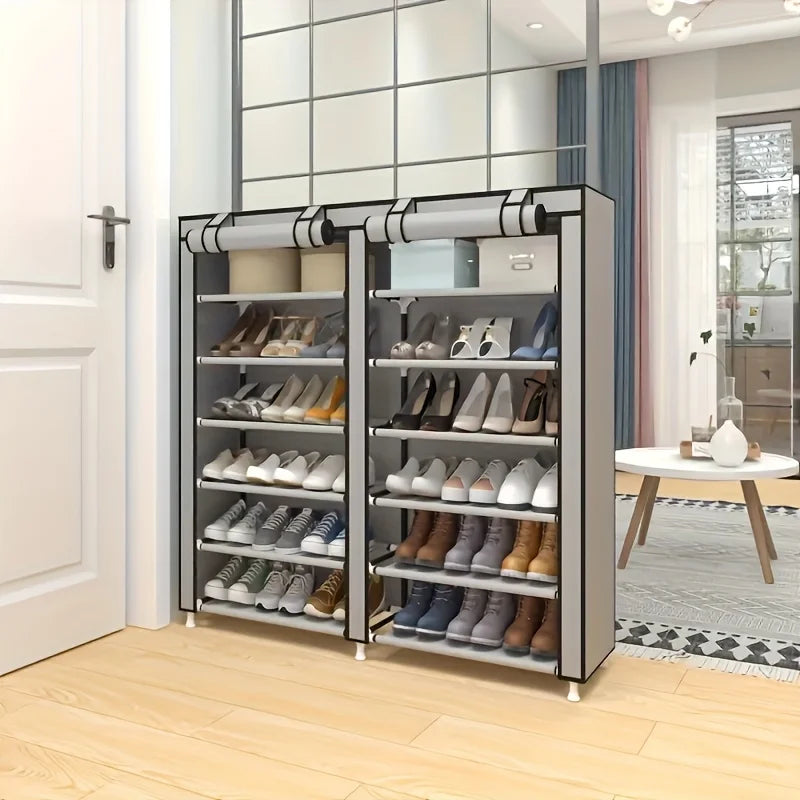 High Concerned Six-Layer Double Row Shoe Rack Dust Cover