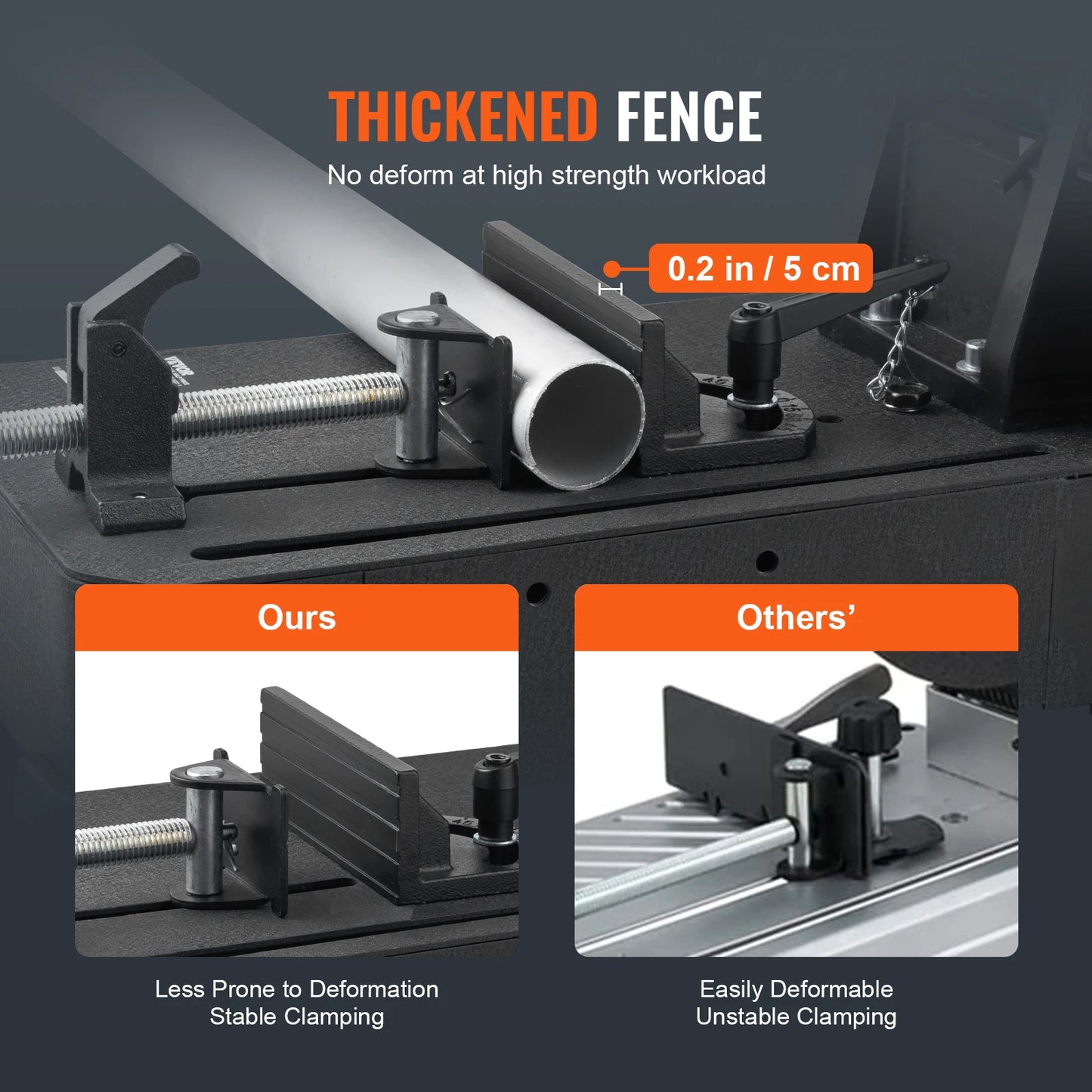 SucceBuy 2800W Chop Saw With Adjustable Fence For Metal Cutting