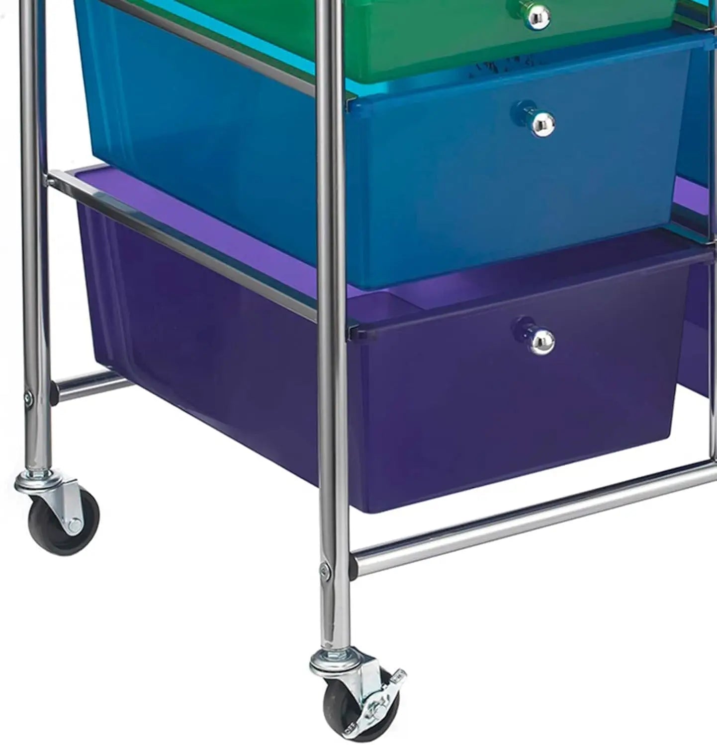 Multicolor 12 Drawer Rolling Cart for Crafting and Office