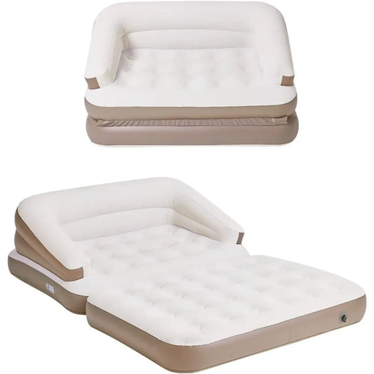 Full Sized Inflatable Mattress Portable Sofa Bed with Plush Top