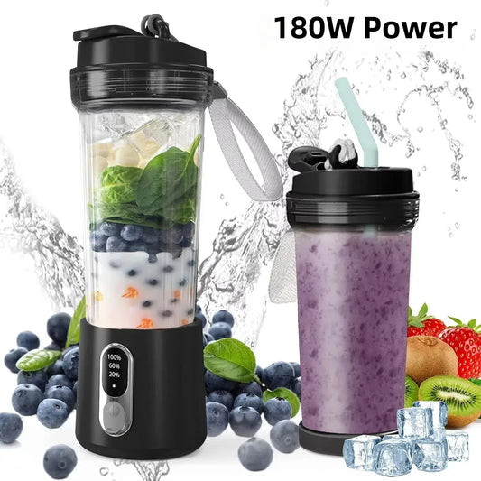 New 180W Portable Juicer Dual-use Juice Cup USB 4000mAh Battery