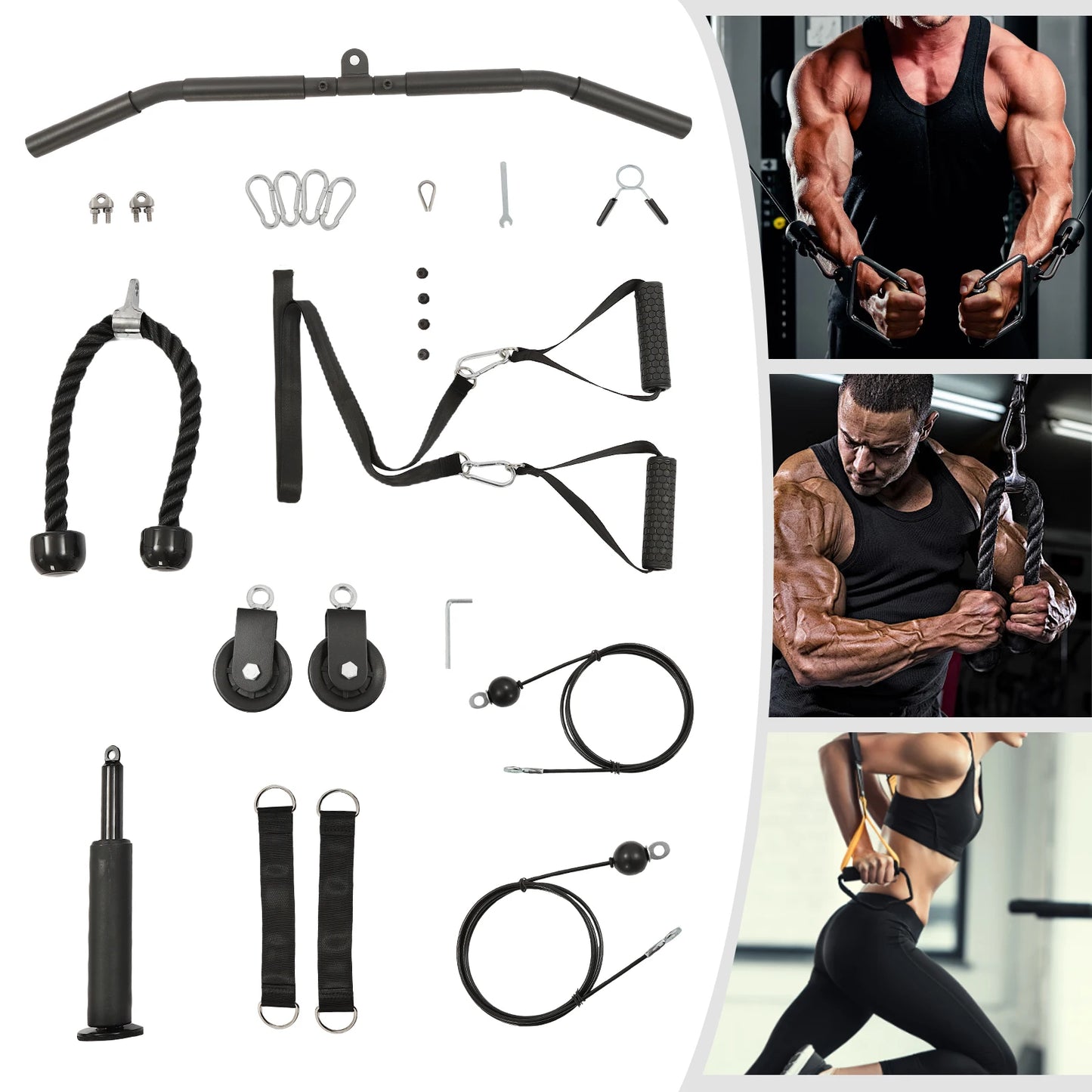 Fitness Cable Pull Equipment for Gym Exercise, Rust-proof