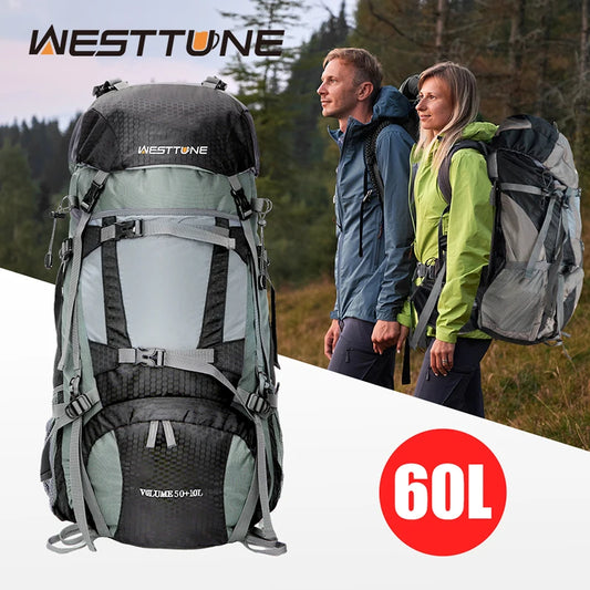 WESTTUNE 60L Explorer Internal Frame Backpack for Travel