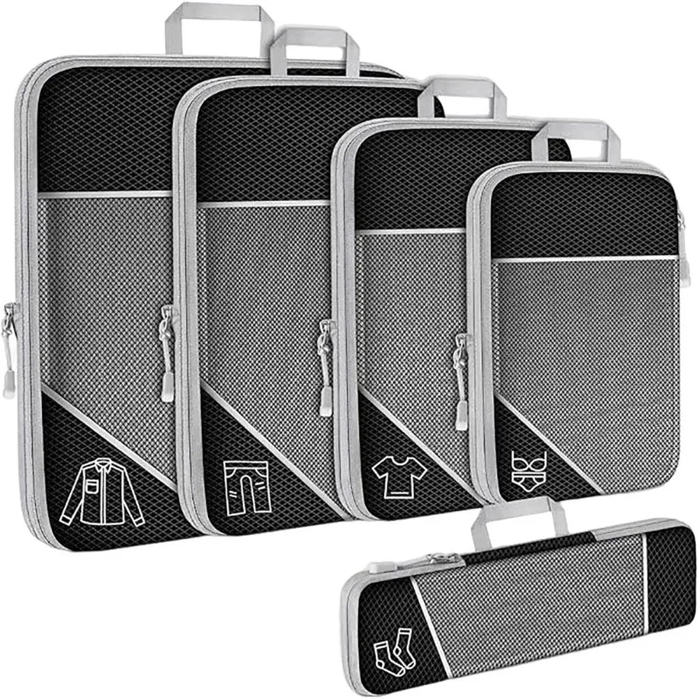5 Set Compression Packing Cubes for Travel Essentials