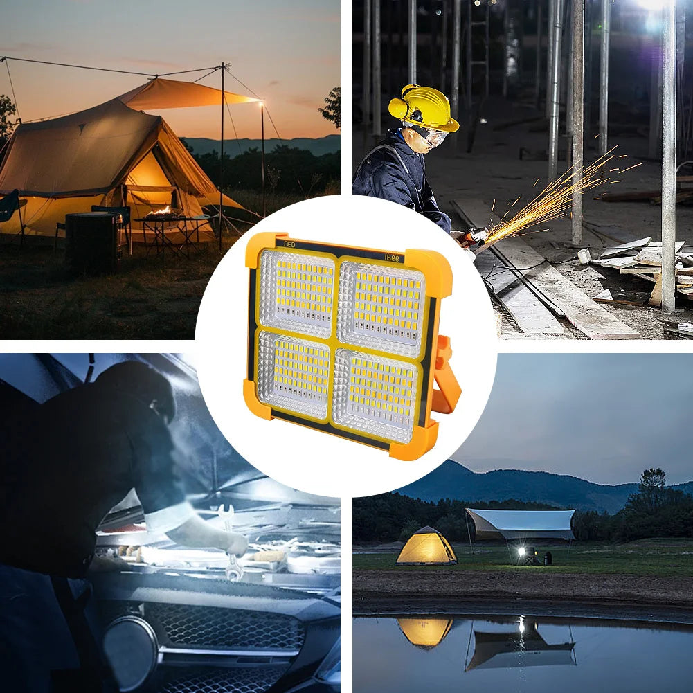 400W LED Solar Floodlight Waterproof Solar Light USB Rechargeable