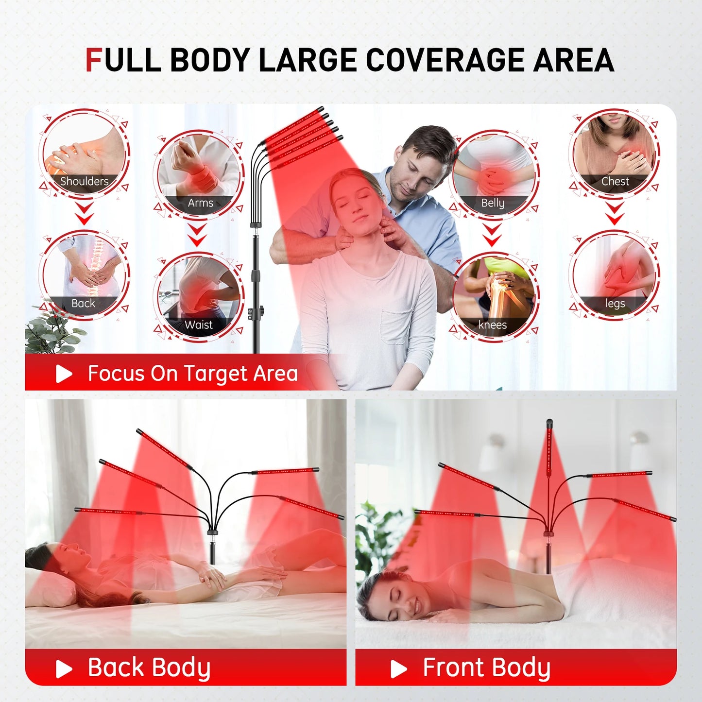 Astarexin Red Light Therapy Lamp With 150 LEDs Stand