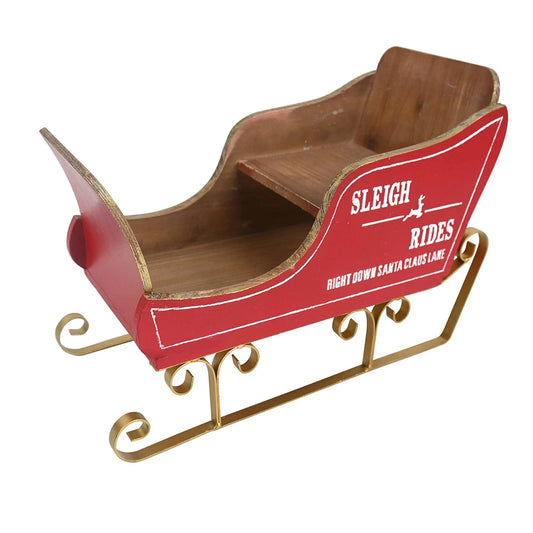 Christmas Craft Supplies Indoor Decoration Red Sledge Sleigh