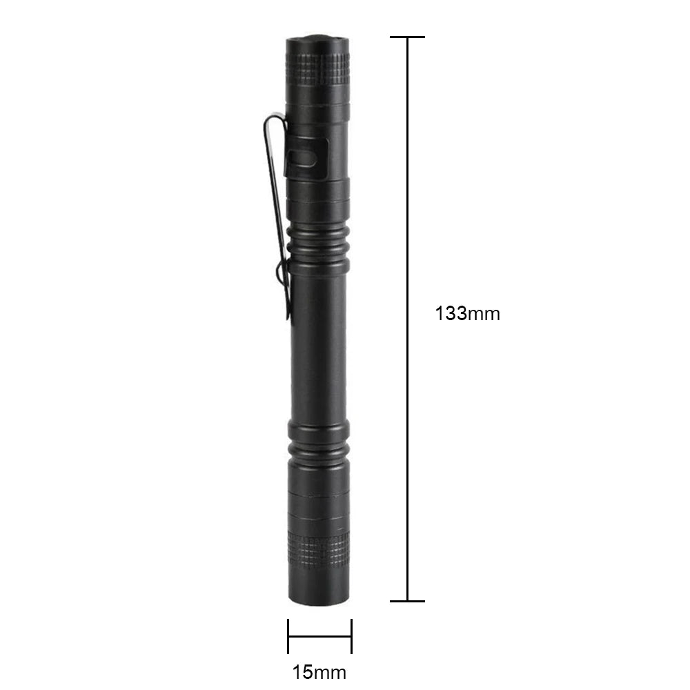 Mini Pen Light Portable LED Flashlight White 395nm Red Light Torch