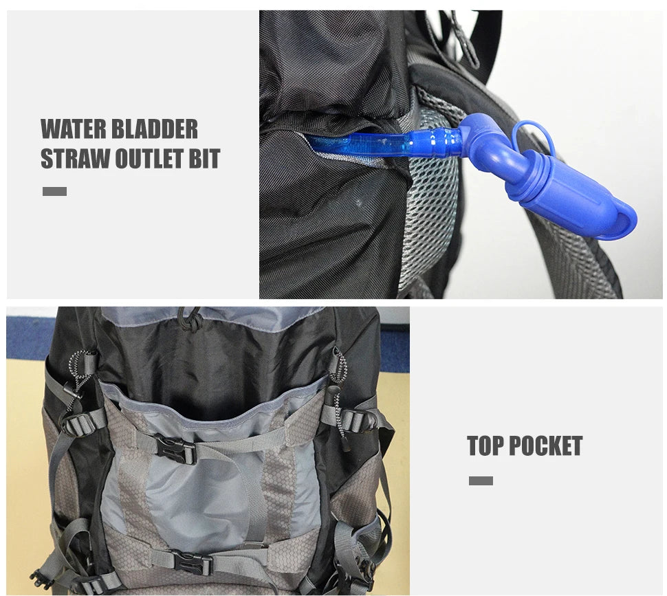 WESTTUNE 60L Explorer Internal Frame Backpack for Travel