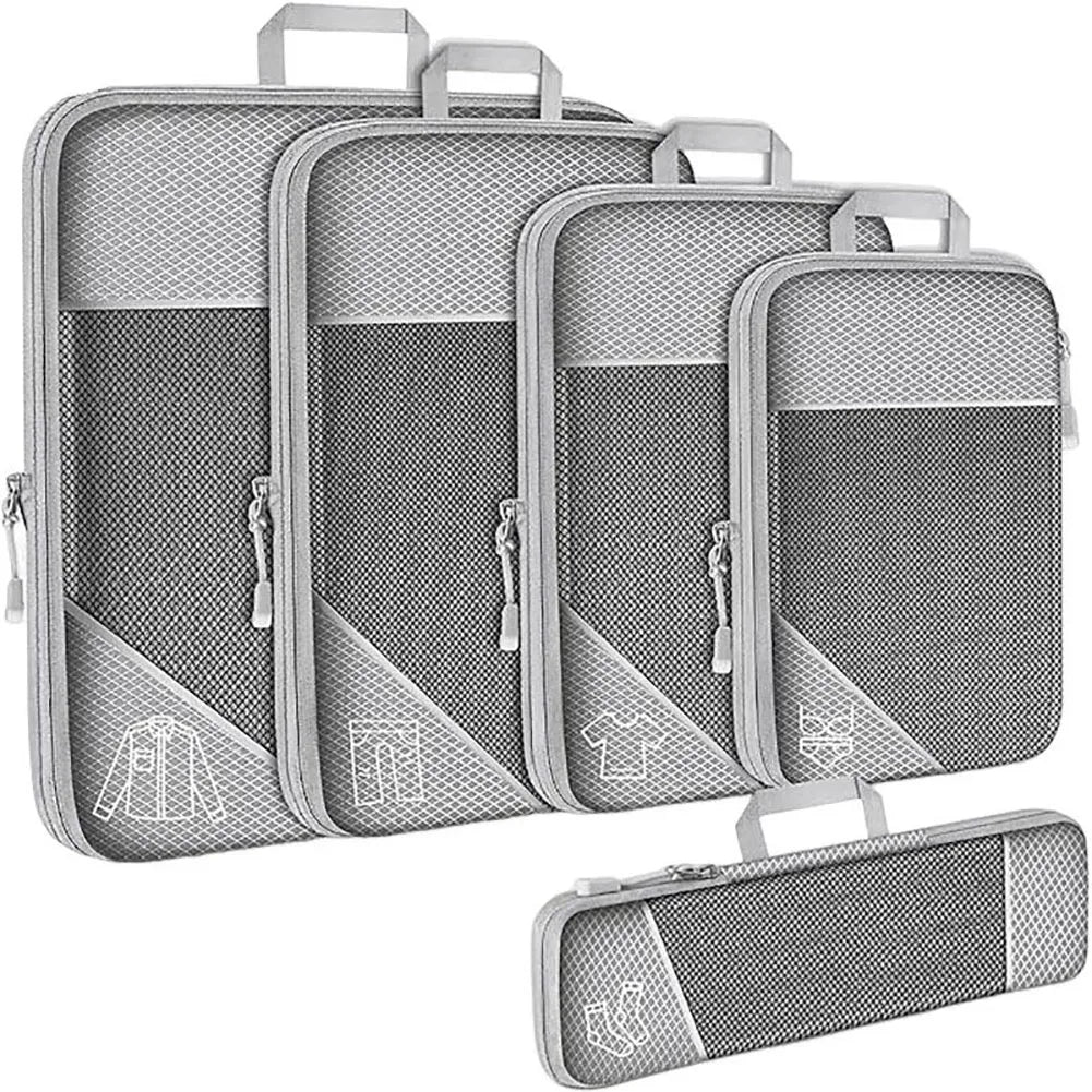 5 Set Compression Packing Cubes for Travel Essentials