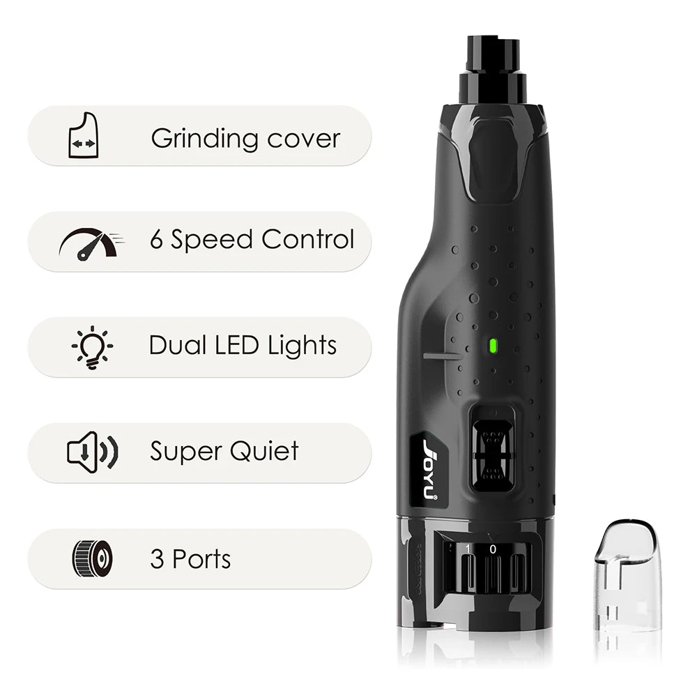 Dog Nail Grinder Dustproof with 2 LED Light Super Quiet 6-Speed Trimmer for Small Medium Large Dogs