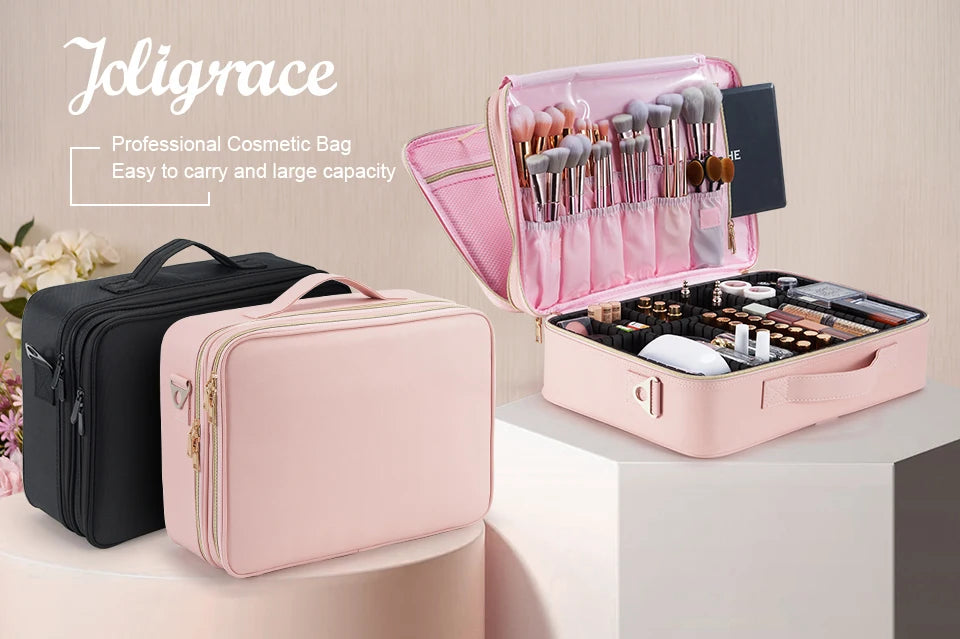 Professional Makeup Bag Extra Large Cosmetic Train Case
