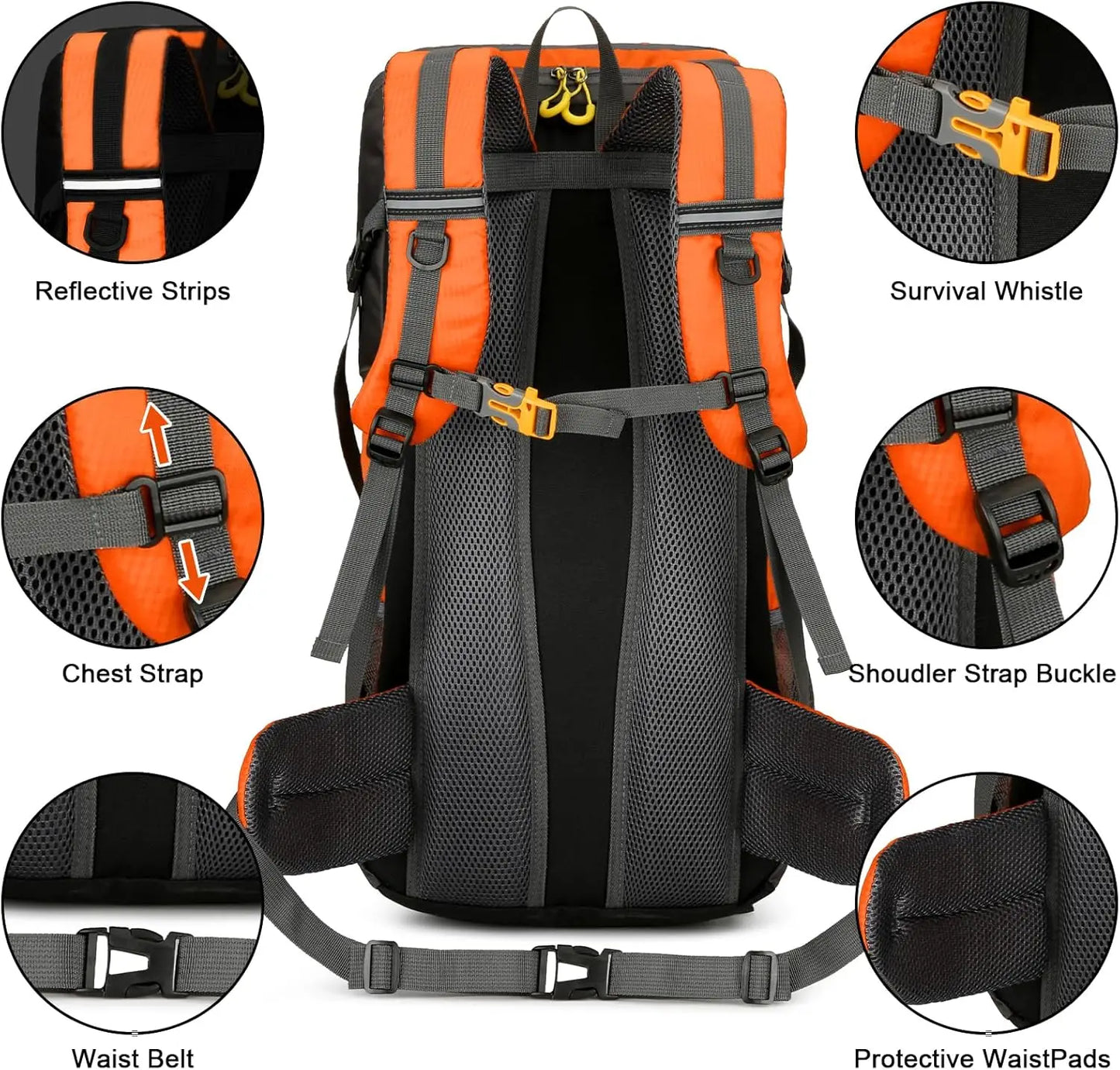 Hiking Backpack Waterproof 50L Lightweight Travel Rucksack