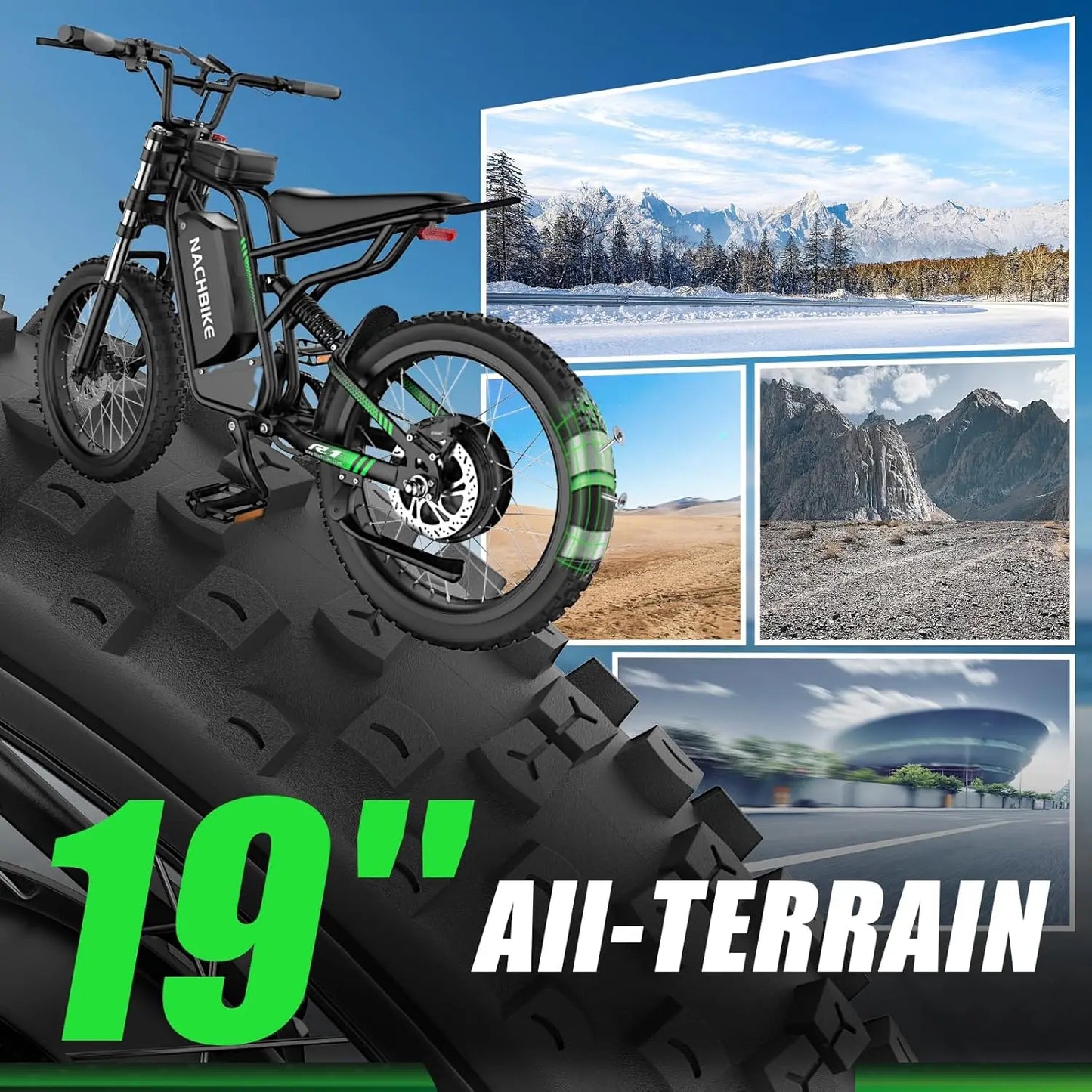 Electric Dirt Bike 4000W With 60V 25Ah Battery Hydraulic Brakes