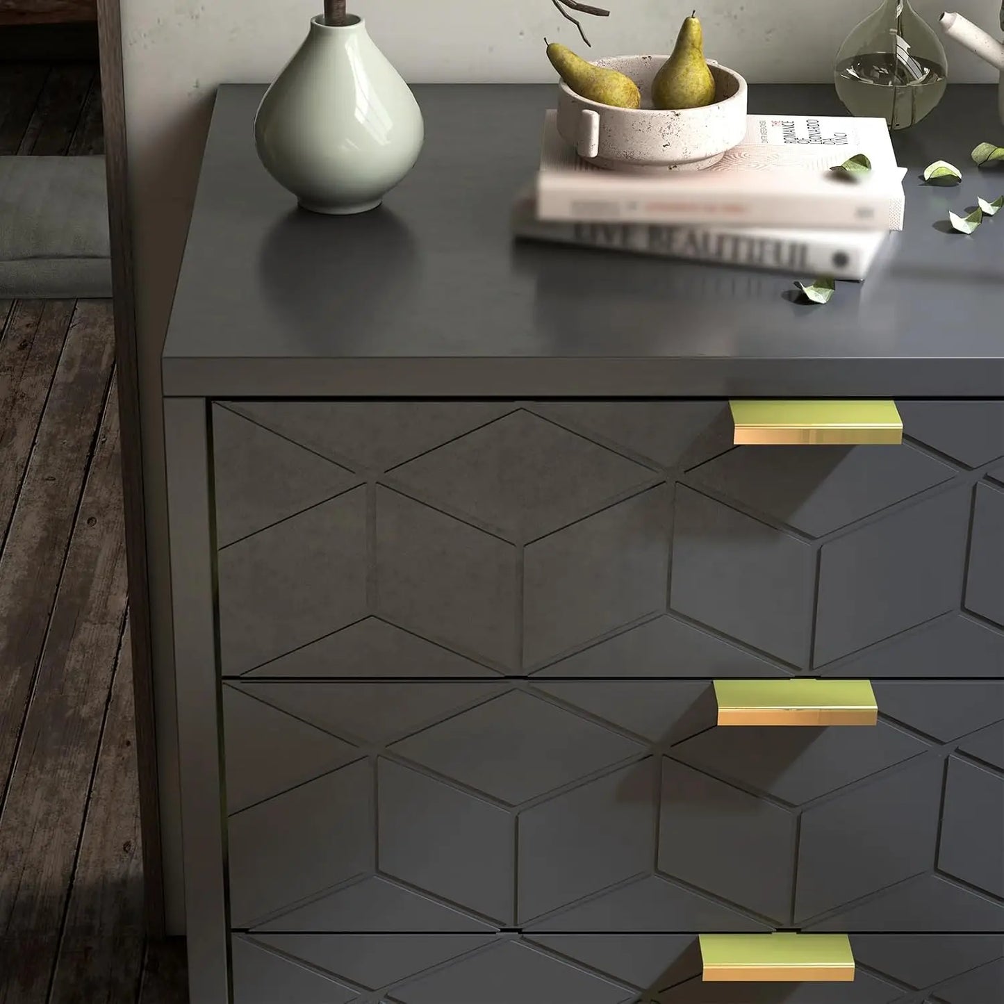 3 Drawer Dresser for Bedroom Modern Chest of Drawers