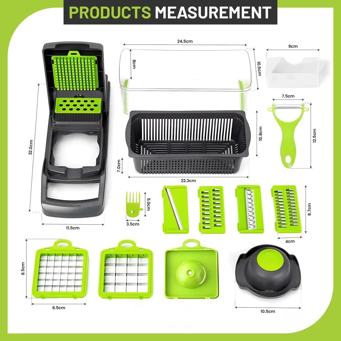 12 In 1 Multifunctional Vegetable Cutter Food Chopper Slicer