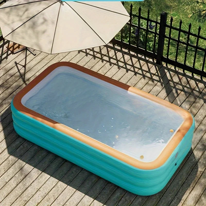 Easy-Setup Inflatable Swimming Pool for Family Fun
