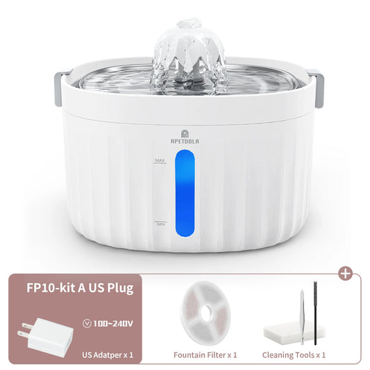 APETDOLA Cat Water Fountain Automatic Pet Water Dispenser