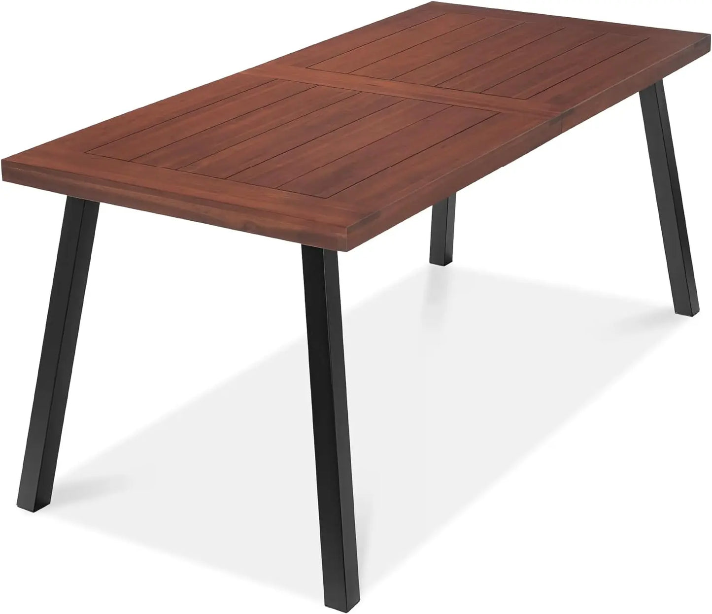 6-Person Indoor Outdoor Acacia Wood Dining Table Set