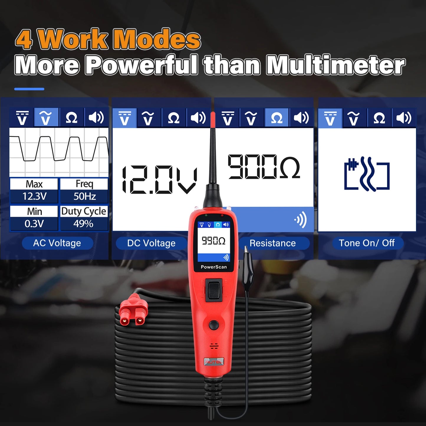 Autel PowerScan PS100 Auto Circuit Tester AVOmeter Tool